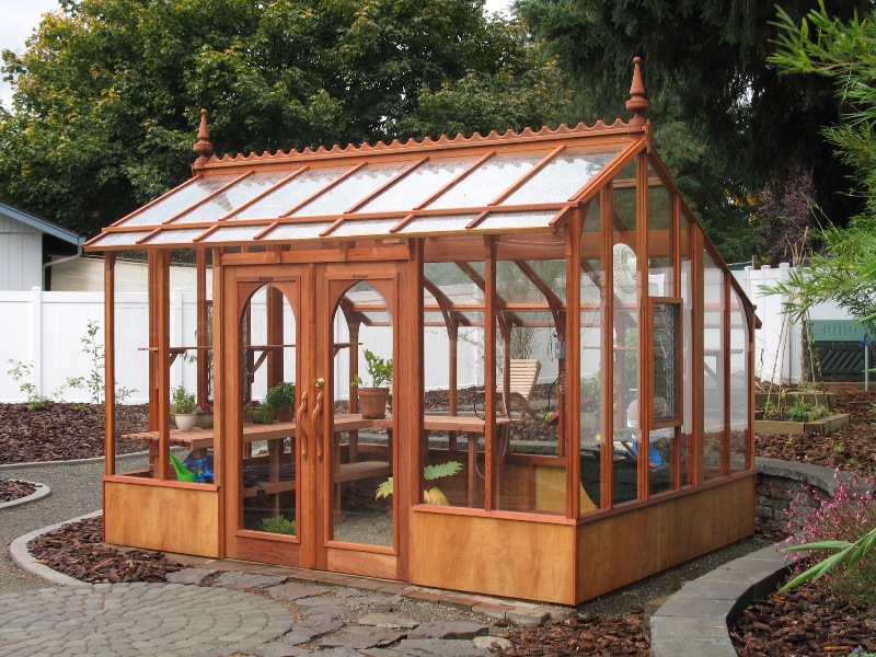 Home Greenhouse Kits - Redwood & Glass -wide variety of styles and