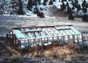 Pit greenhouse in Central Oregon